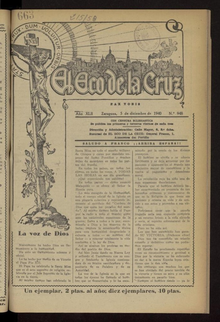 Miniatura de El Eco de la Cruz del 5 de diciembre de 1940, nº 948