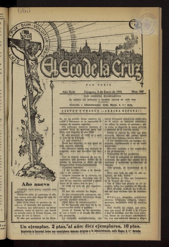 Miniatura de El Eco de la Cruz del 3 de enero de 1941, nº 949