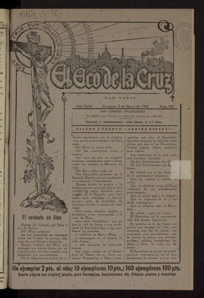 Miniatura de El Eco de la Cruz del 8 de marzo de 1941, nº 951