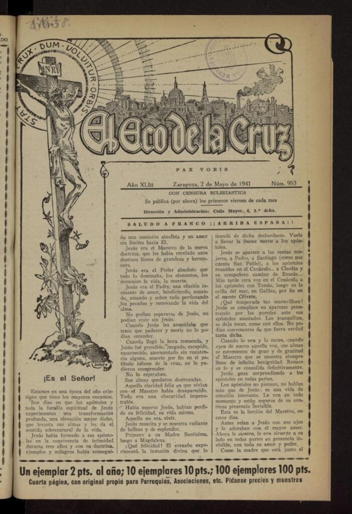 Miniatura de El Eco de la Cruz del 2 de mayo de 1941, nº 953