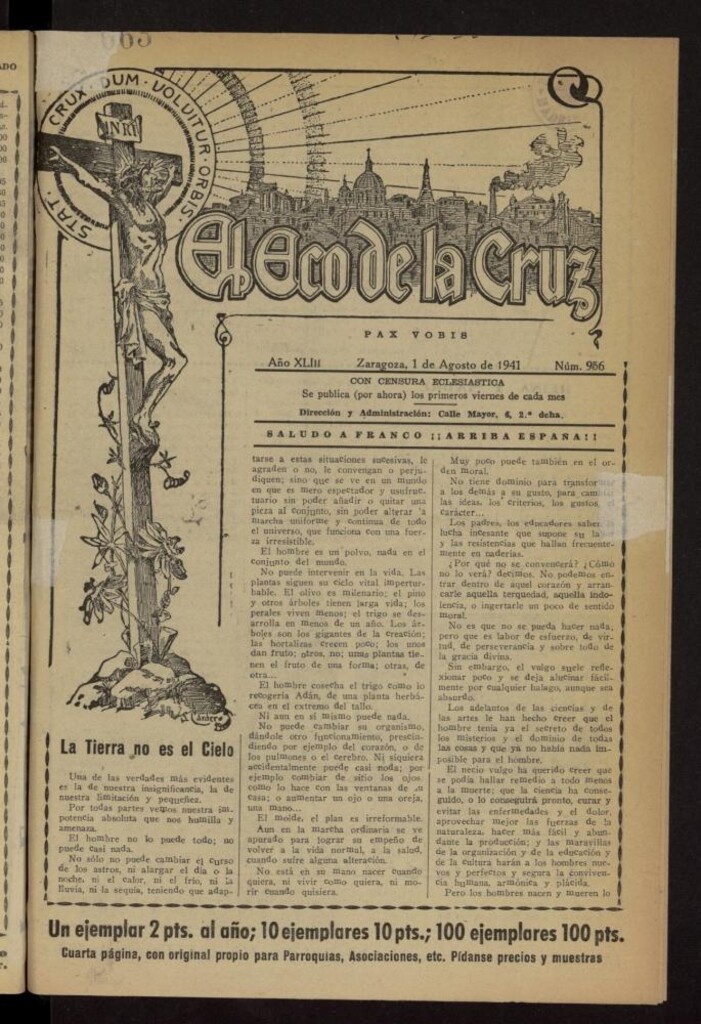 Miniatura de El Eco de la Cruz del 1 de agosto de 1941, nº 956