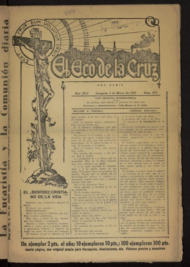 Miniatura de El Eco de la Cruz del 1 de marzo de 1943, nº 975