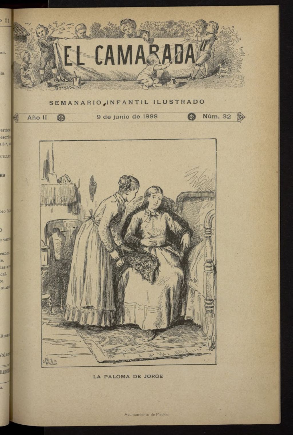 Miniatura de El Camarada : semanario infantil ilustrado del 9 de junio de 1888, nº 32