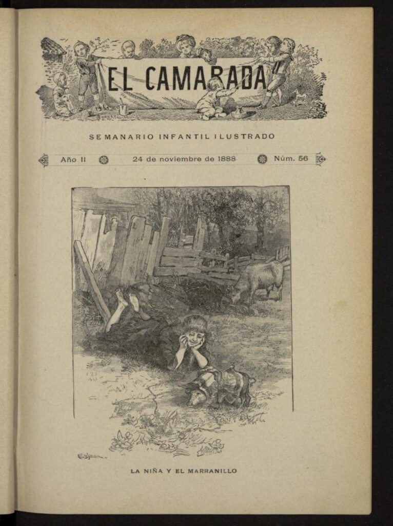 Miniatura de El Camarada : semanario infantil ilustrado del 24 de noviembre de 1888, nº 56