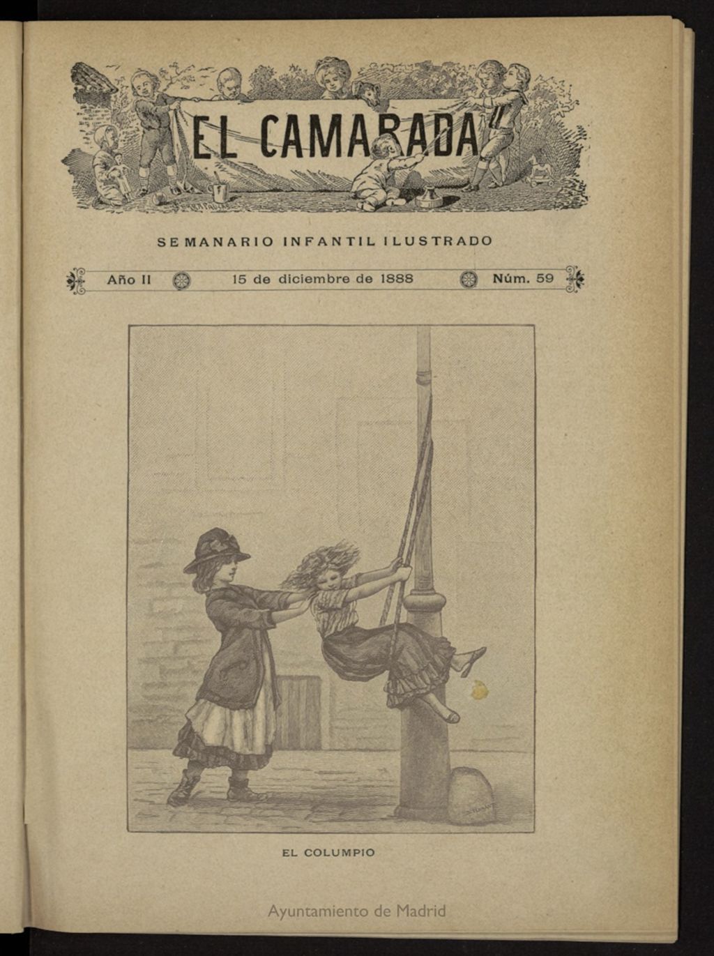 Miniatura de El Camarada : semanario infantil ilustrado del 15 de diciembre de 1888, nº 59
