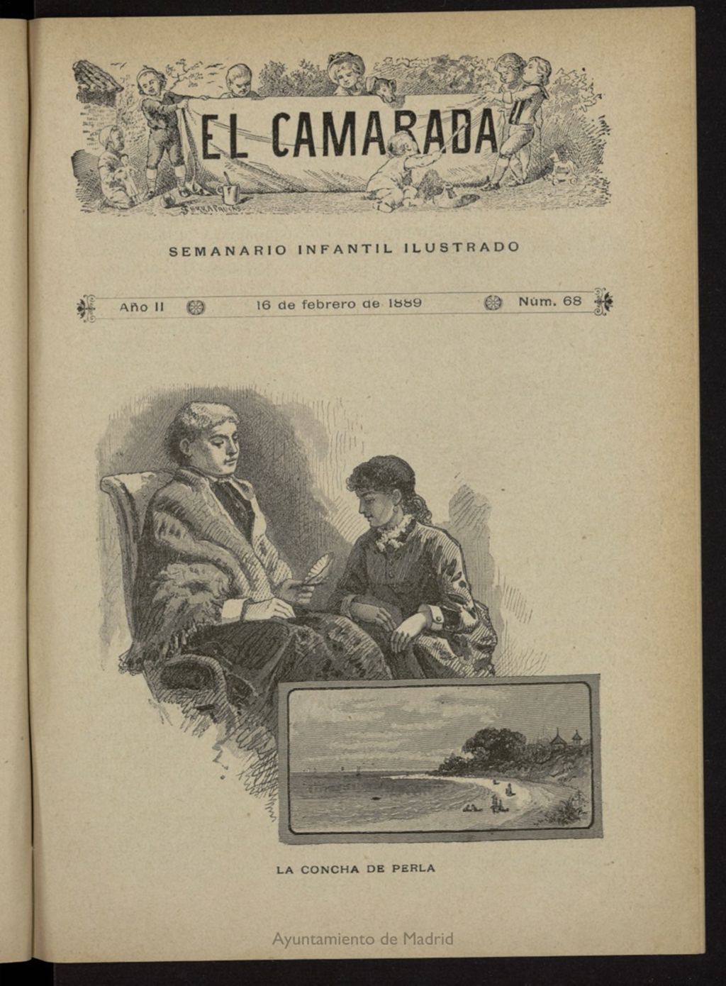 Miniatura de El Camarada : semanario infantil ilustrado del 16 de febrero de 1889, nº 68