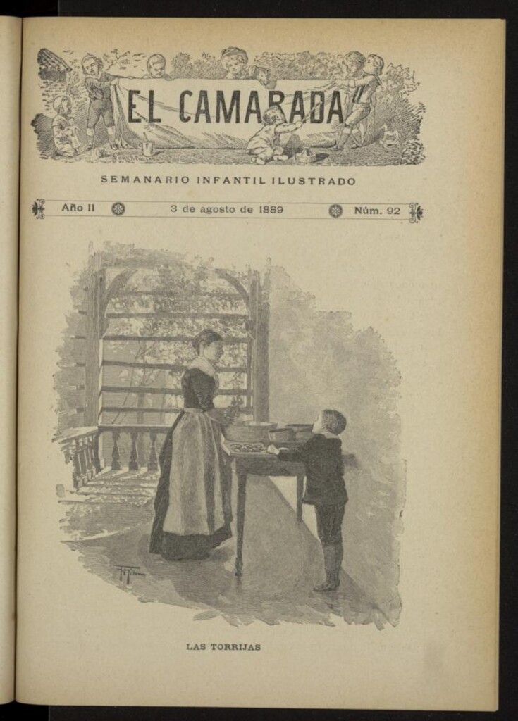 Miniatura de El Camarada : semanario infantil ilustrado del 3 de agosto de 1889, nº 92