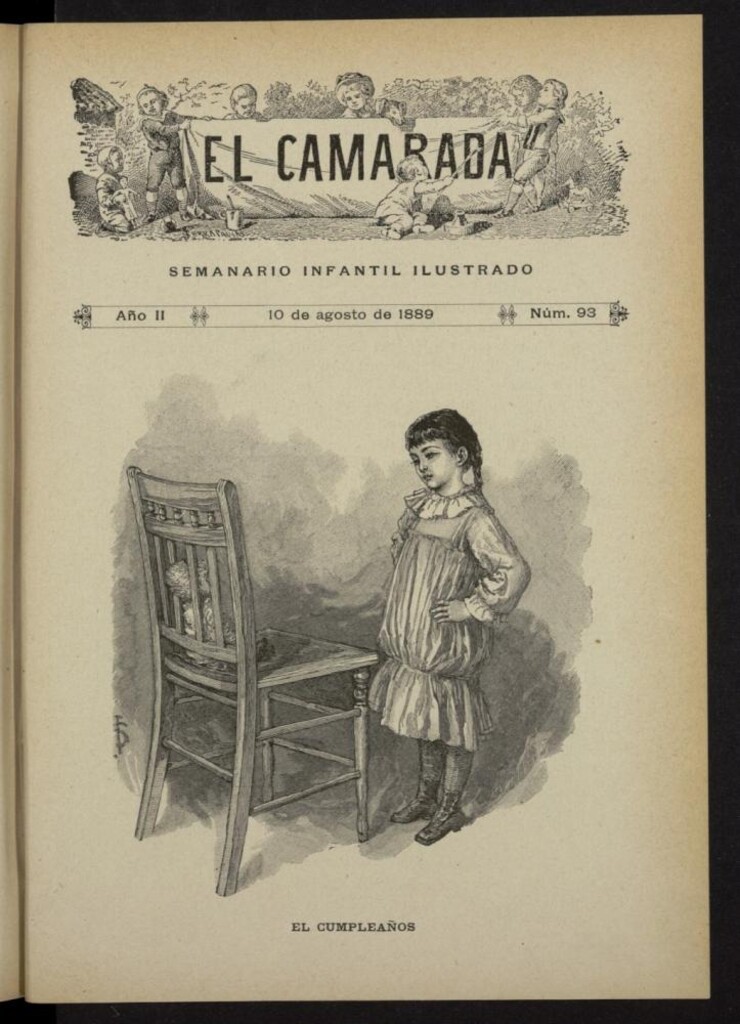 Miniatura de El Camarada : semanario infantil ilustrado del 10 de agosto de 1889, nº 93