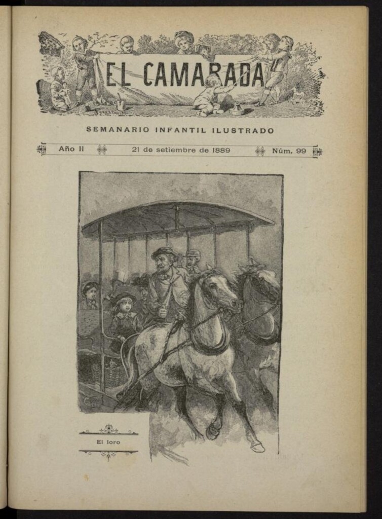 Miniatura de El Camarada : semanario infantil ilustrado del 21 de septiembre de 1889, nº 99
