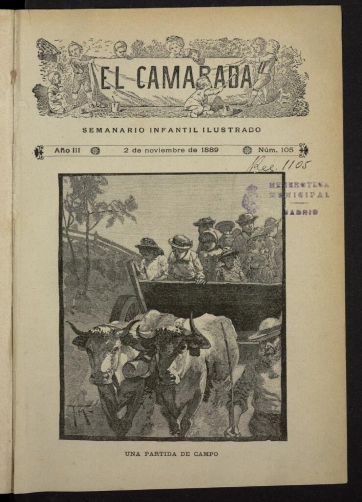 Miniatura de El Camarada : semanario infantil ilustrado del 2 de noviembre de 1889, nº 105