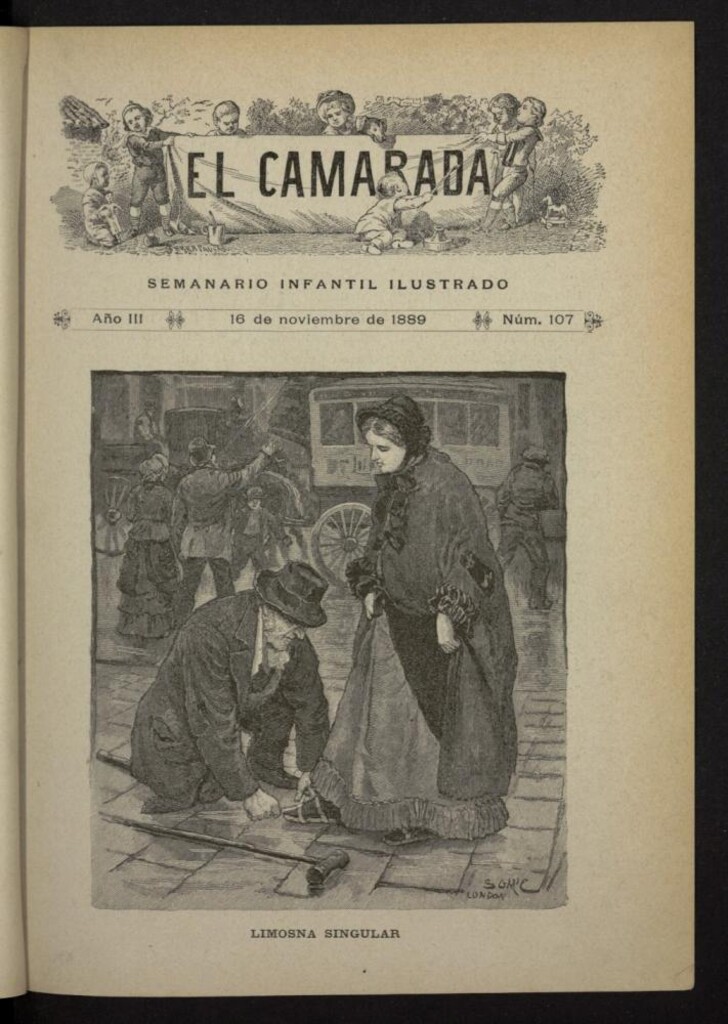 Miniatura de El Camarada : semanario infantil ilustrado del 16 de noviembre de 1889, nº 107