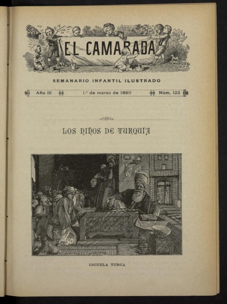 Miniatura de El Camarada : semanario infantil ilustrado del 1 de marzo de 1890, nº 122