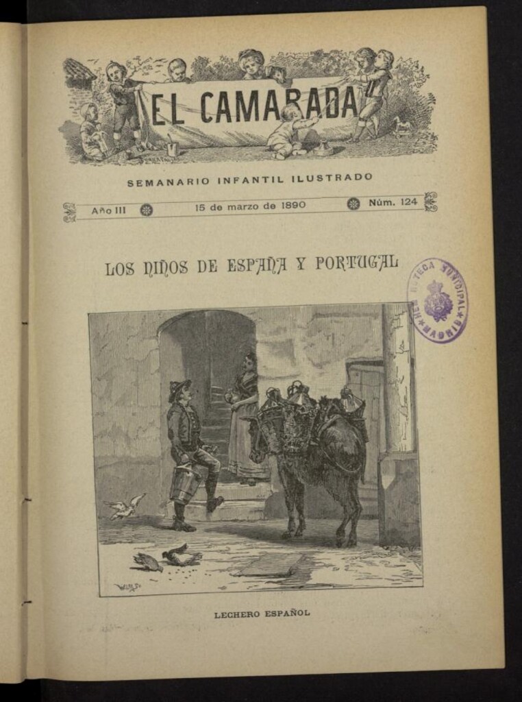 Miniatura de El Camarada : semanario infantil ilustrado del 15 de marzo de 1890, nº 124
