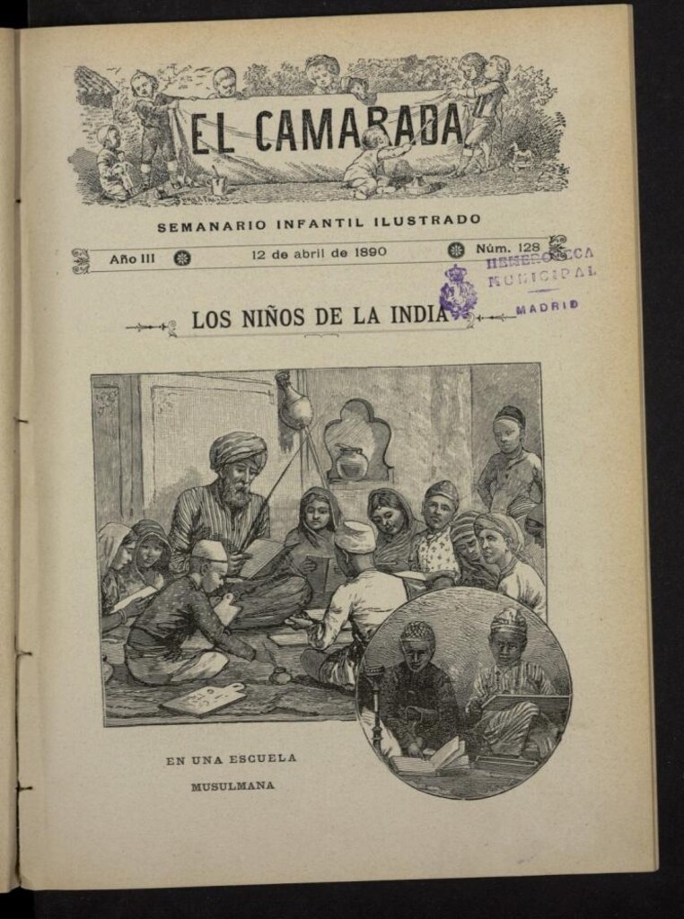 Miniatura de El Camarada : semanario infantil ilustrado del 12 de abril de 1890, nº 128