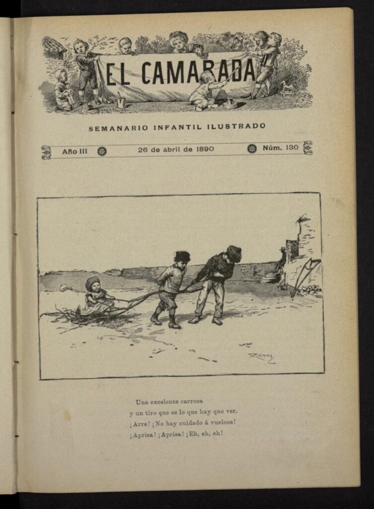 Miniatura de El Camarada : semanario infantil ilustrado del 26 de abril de 1890, nº 130
