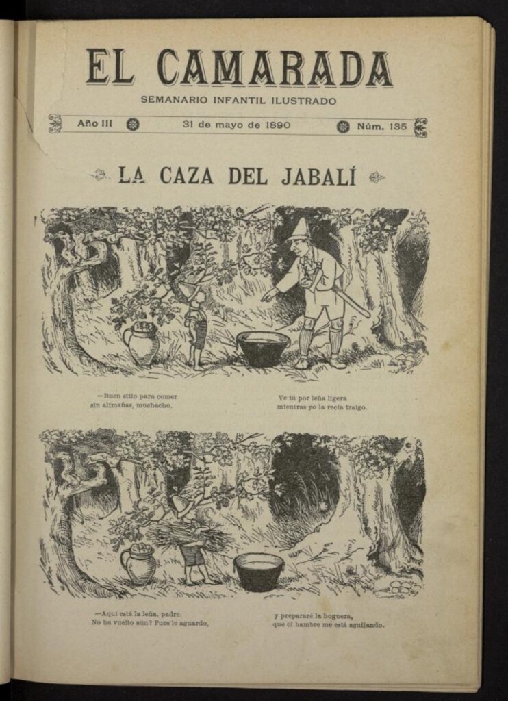 Miniatura de El Camarada : semanario infantil ilustrado del 31 de mayo de 1890, nº 135