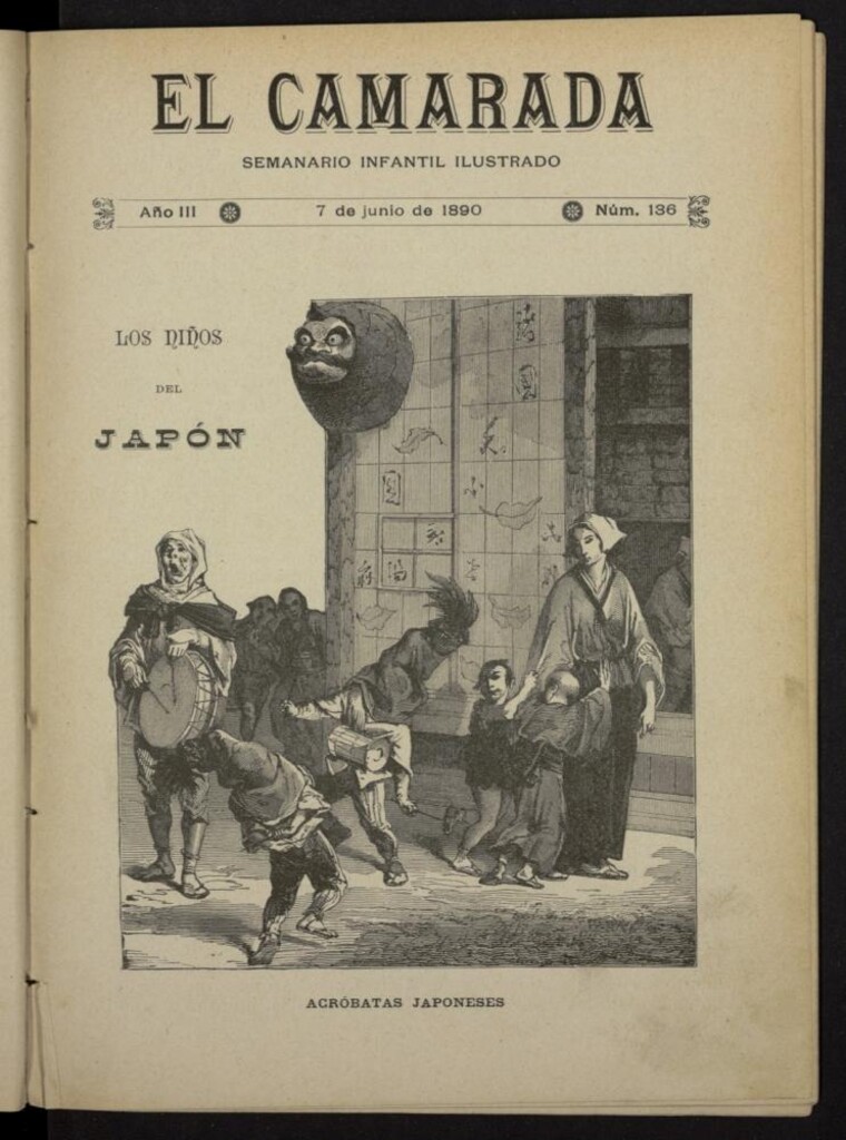 Miniatura de El Camarada : semanario infantil ilustrado del 7 de junio de 1890, nº 136
