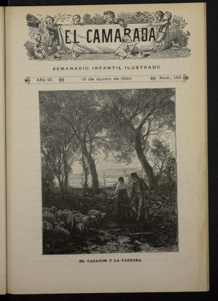 Miniatura de El Camarada : semanario infantil ilustrado del 16 de agosto de 1890, nº 146