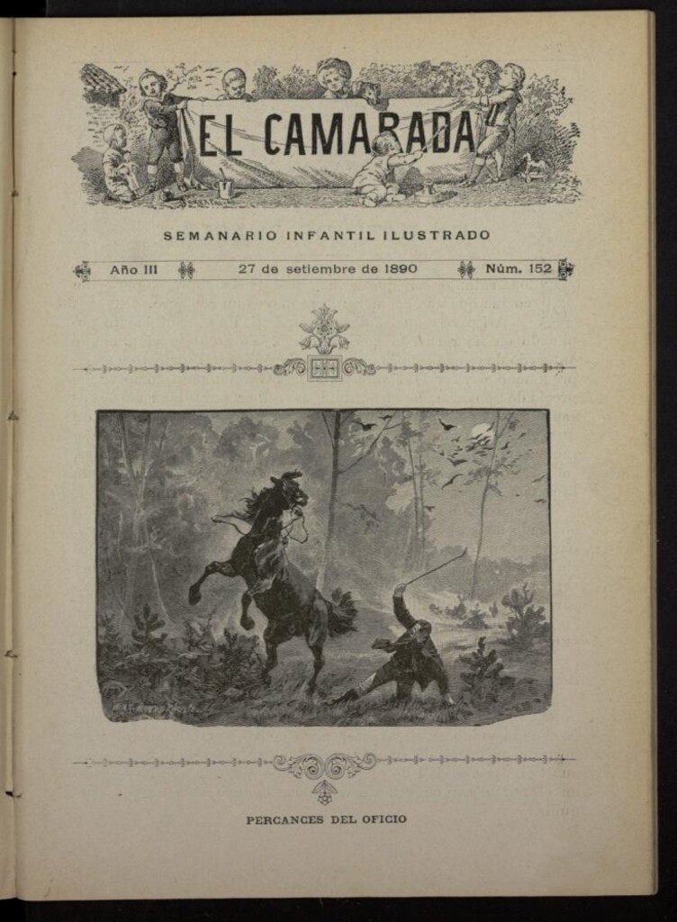Miniatura de El Camarada : semanario infantil ilustrado del 27 de septiembre de 1890, nº 152