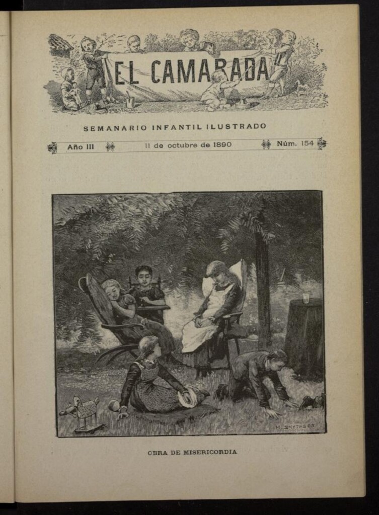 Miniatura de El Camarada : semanario infantil ilustrado del 11 de octubre de 1890, nº 154