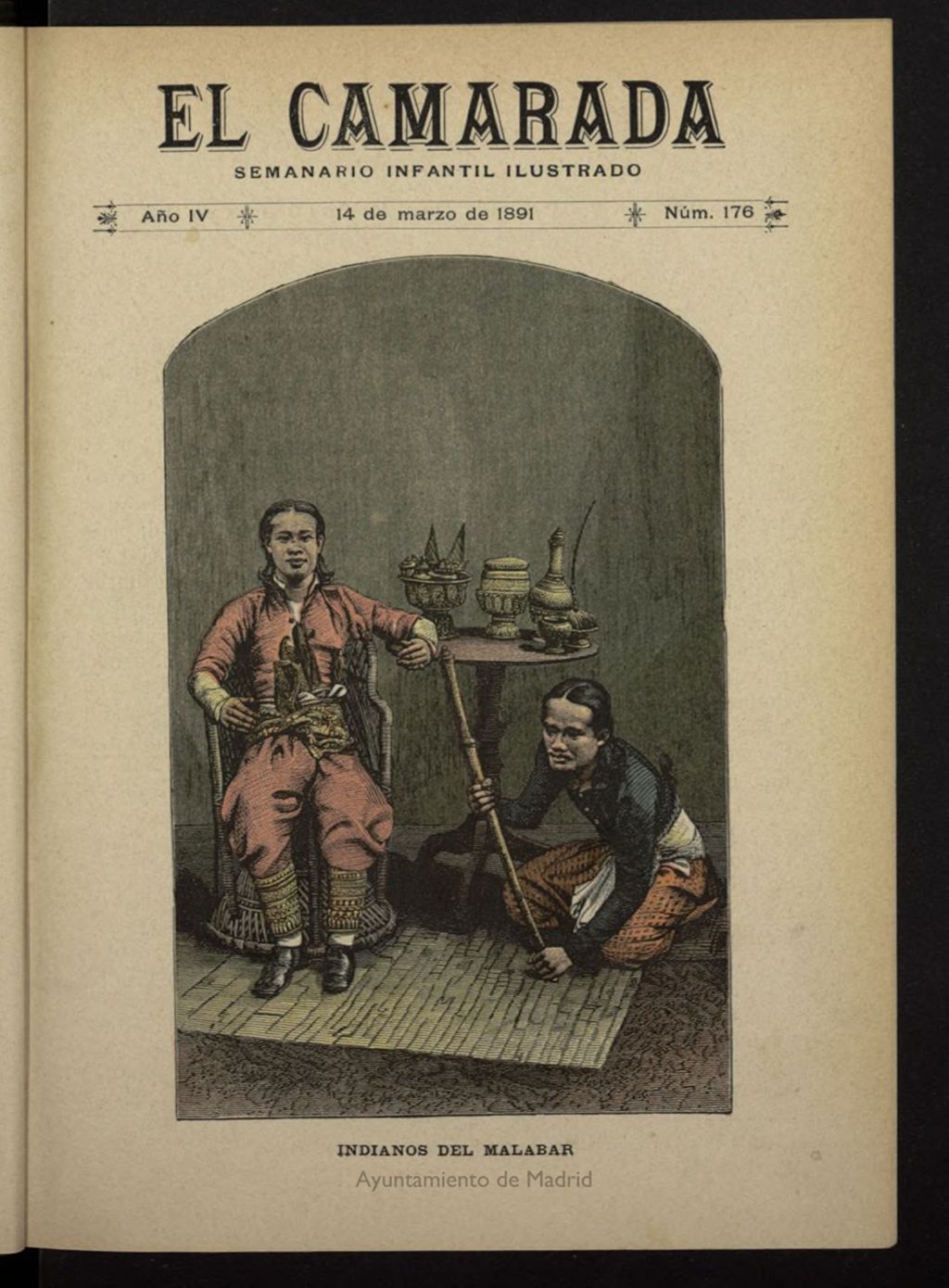 Miniatura de El Camarada : semanario infantil ilustrado del 14 de marzo de 1891, nº 176