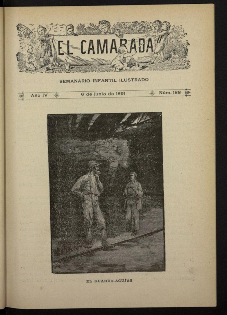 Miniatura de El Camarada : semanario infantil ilustrado del 6 de junio de 1891, nº 188