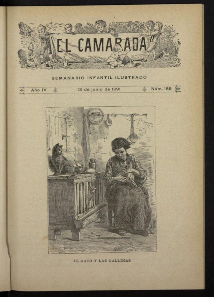 Miniatura de El Camarada : semanario infantil ilustrado del 13 de junio de 1891, nº 189