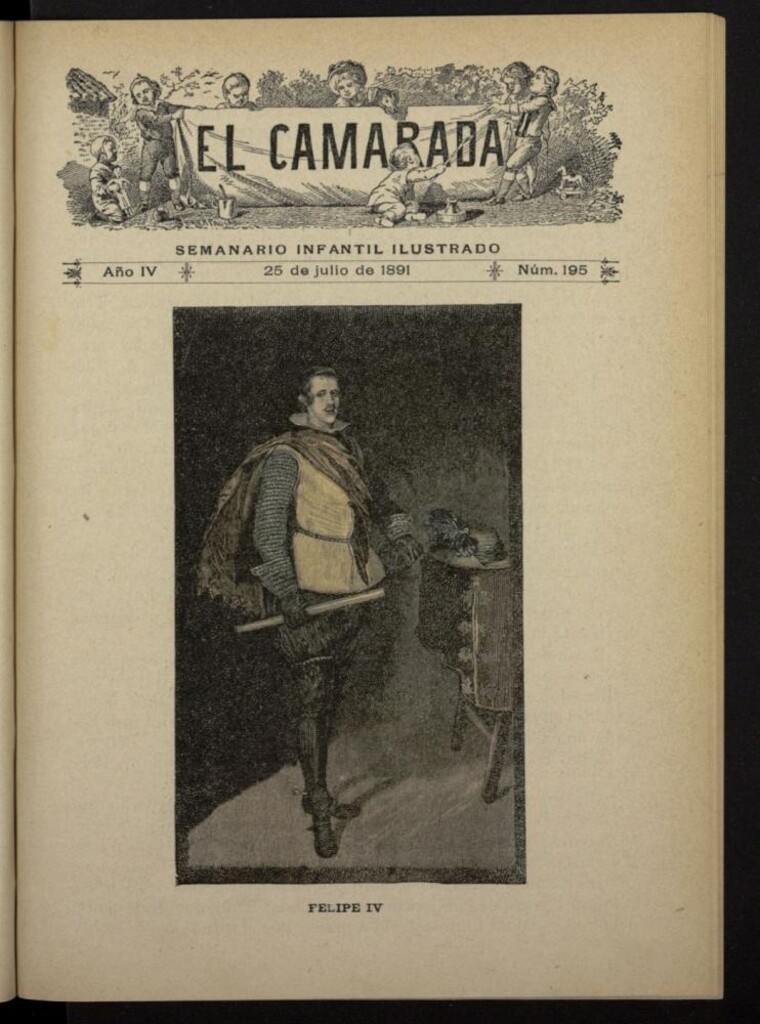 Miniatura de El Camarada : semanario infantil ilustrado del 25 de julio de 1891, nº 195