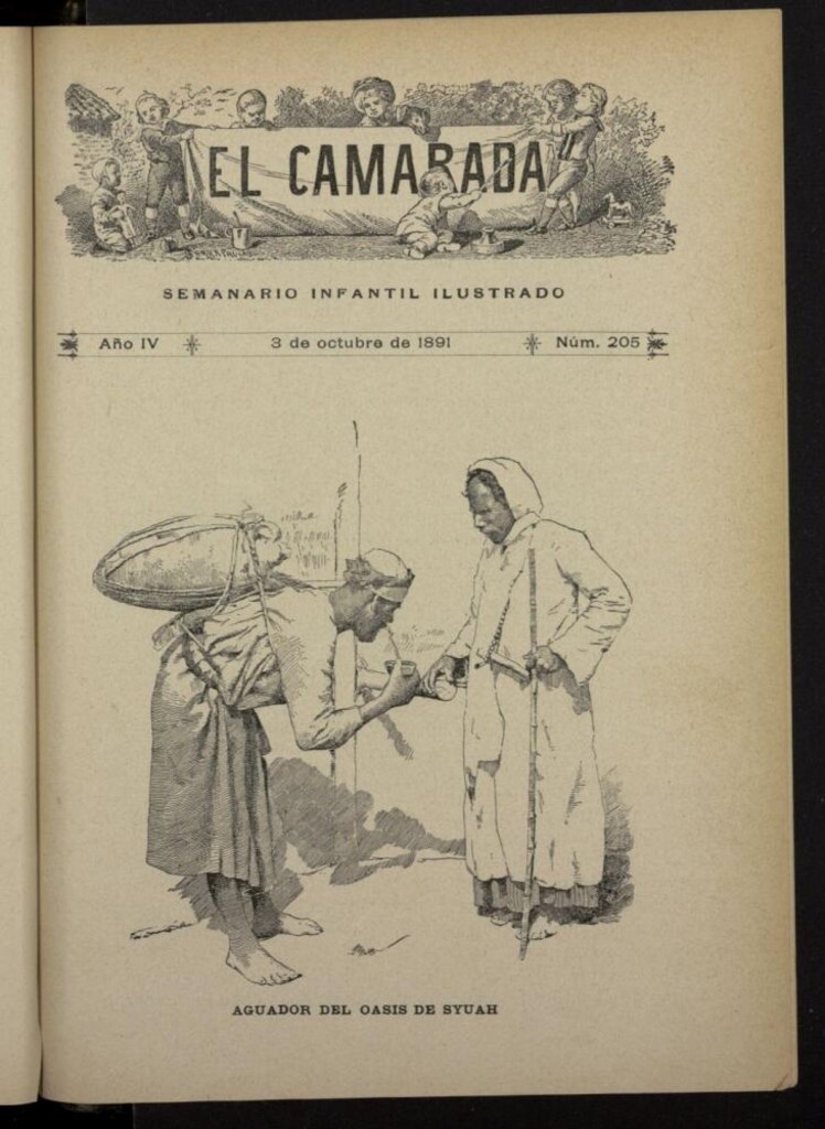 Miniatura de El Camarada : semanario infantil ilustrado del 3 de octubre de 1891, nº 205
