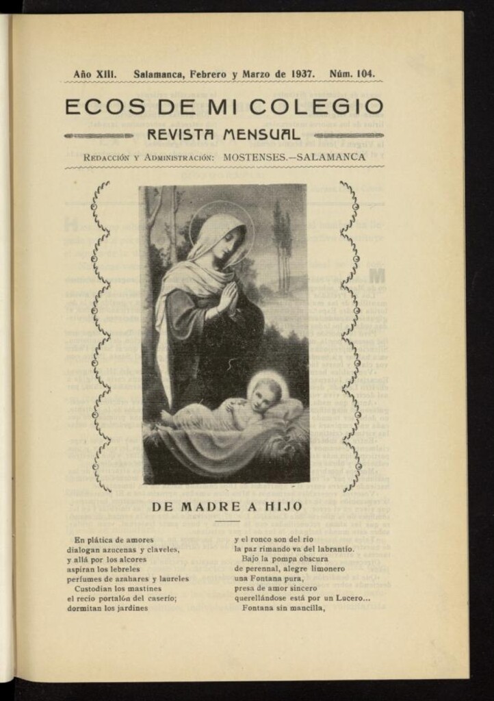 Miniatura de Ecos de Mi Colegio de febrero-marzo de 1937, nº 104
