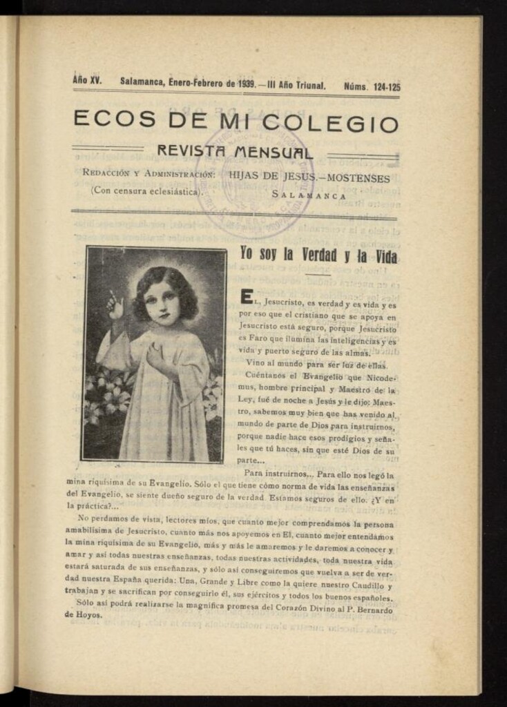 Miniatura de Ecos de Mi Colegio de enero-febrero de 1939, nº 124 y 125