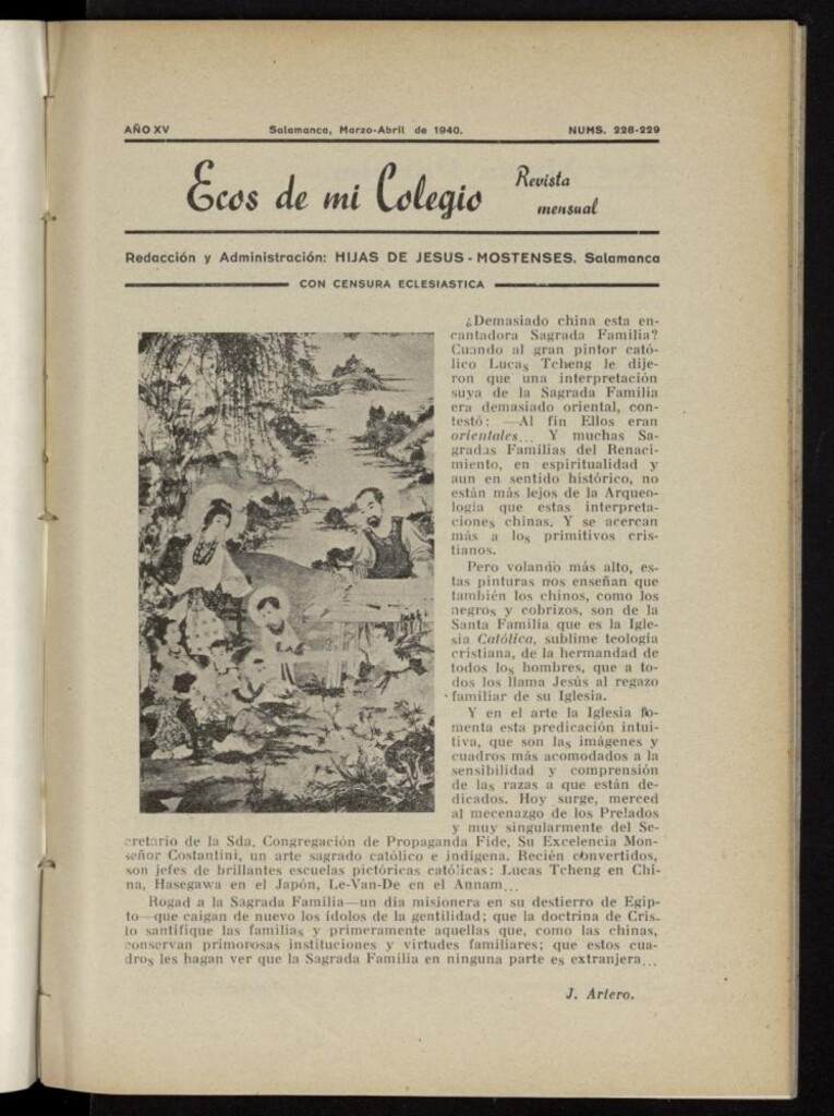Miniatura de Ecos de Mi Colegio de marzo-abril de 1940, nº 228 y 229