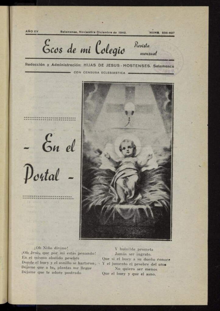 Miniatura de Ecos de Mi Colegio de noviembre-diciembre de 1940, nº 236 y 237