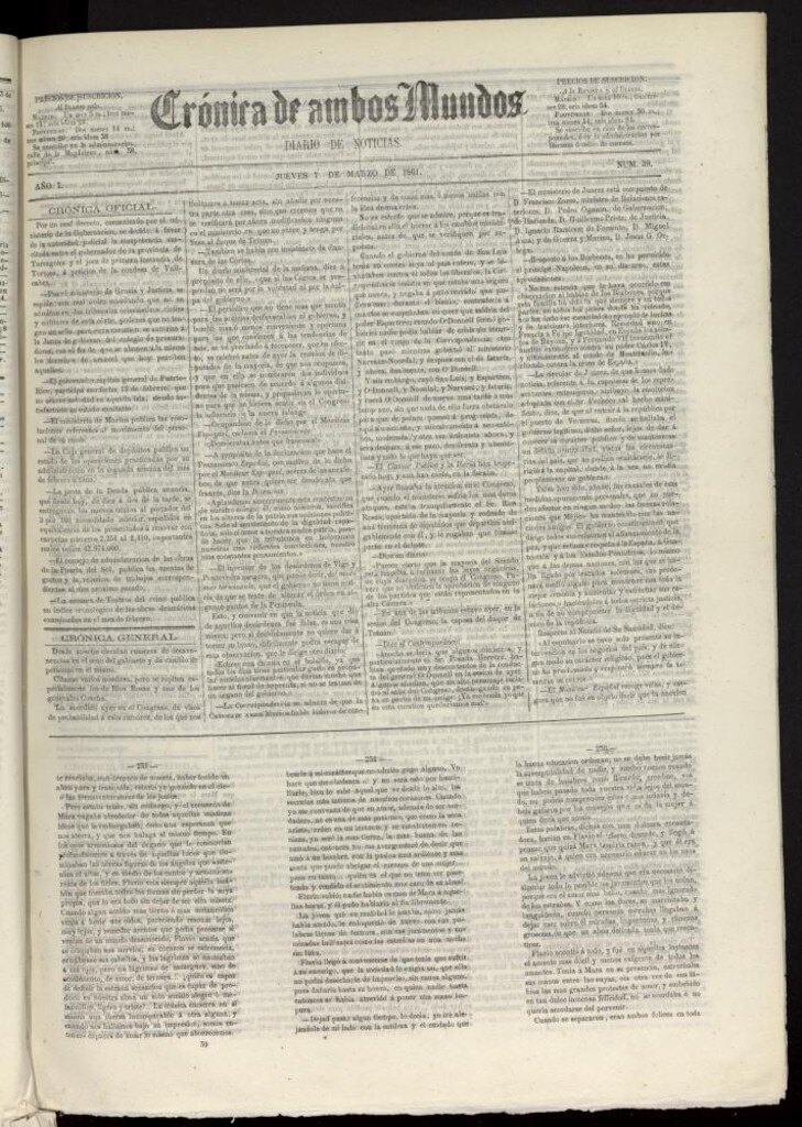 Miniatura de Crónica de ambos Mundos : diario de noticias del 7 de marzo de 1861, nº 39