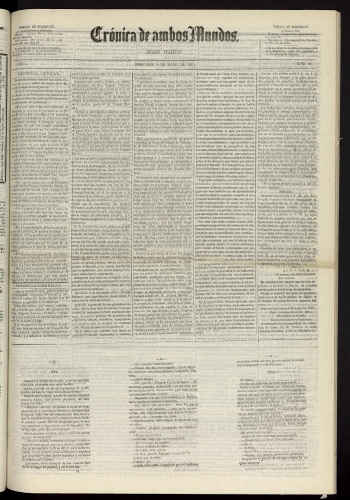 Miniatura de Crónica de ambos Mundos : diario de noticias del 8 de mayo de 1861, nº 90