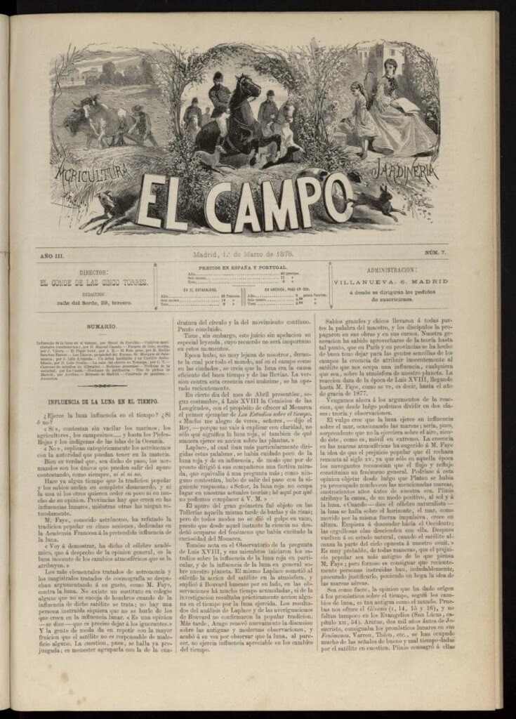 Miniatura de El Campo : agricultura, jardinería y sport del 1 de marzo de 1878, nº 7