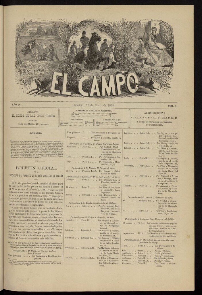 Miniatura de El Campo : agricultura, jardinería y sport del 16 de enero de 1879, nº 4