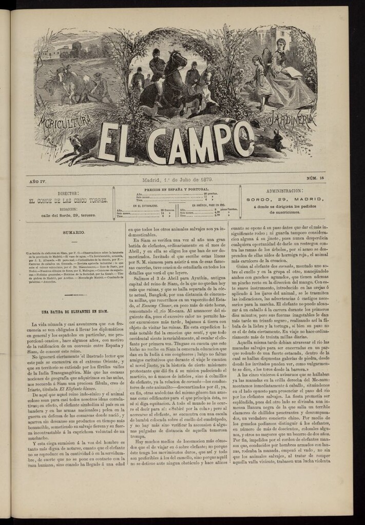 Miniatura de El Campo : agricultura, jardinería y sport del 1 de julio de 1879, nº 15