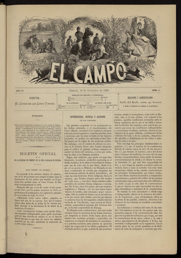 Miniatura de El Campo : agricultura, jardinería y sport del 16 de diciembre de 1880, nº 2