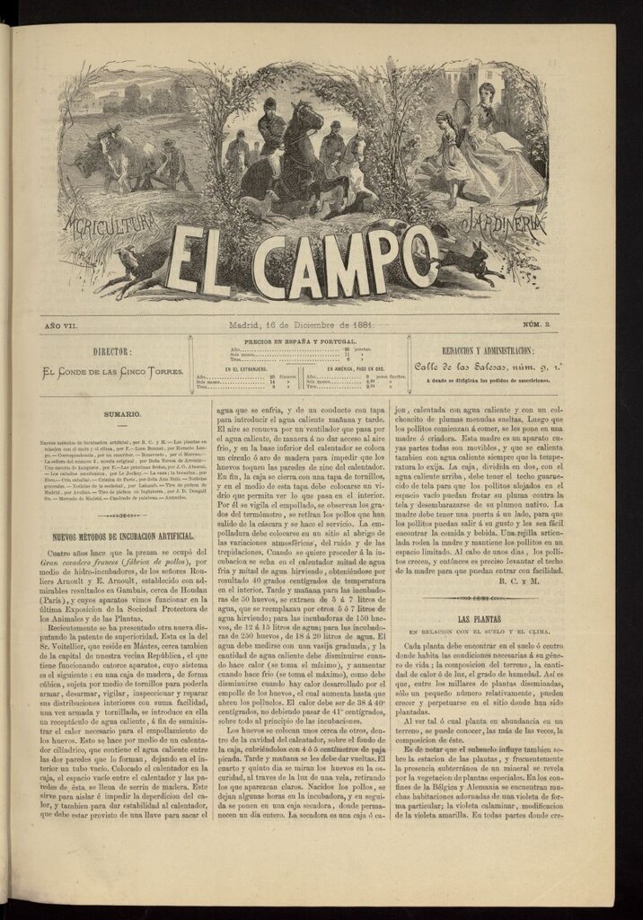 Miniatura de El Campo : agricultura, jardinería y sport del 16 de diciembre de 1881, nº 2