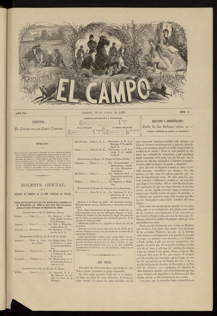 Miniatura de El Campo : agricultura, jardinería y sport del 16 de enero de 1882, nº 4