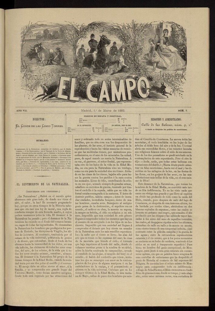 Miniatura de El Campo : agricultura, jardinería y sport del 1 de marzo de 1882, nº 7