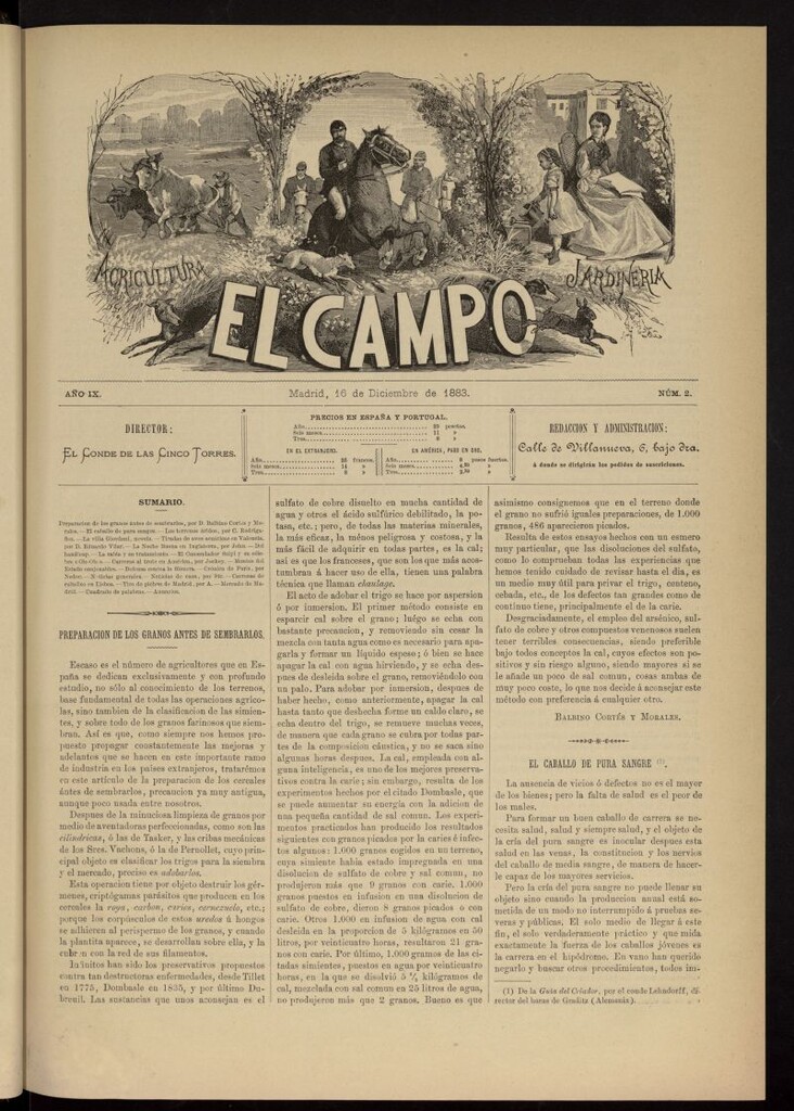 Miniatura de El Campo : agricultura, jardinería y sport del 16 de diciembre de 1883, nº 2