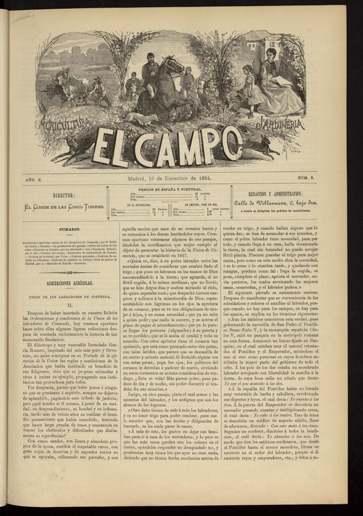 Miniatura de El Campo : agricultura, jardinería y sport del 16 de diciembre de 1884, nº 2
