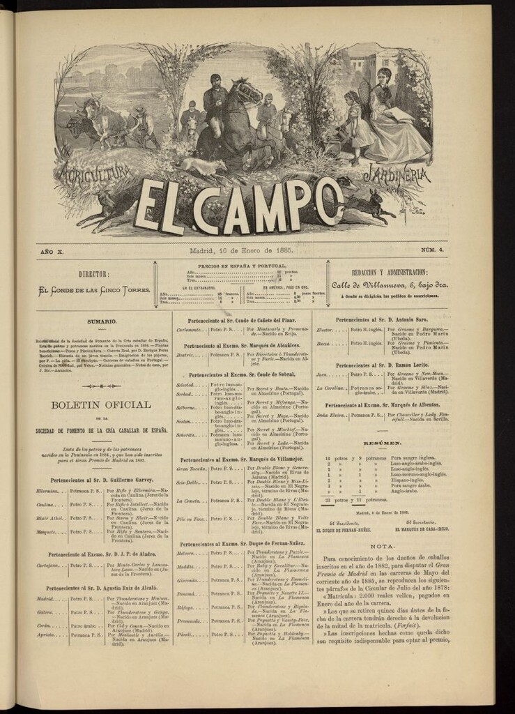 Miniatura de El Campo : agricultura, jardinería y sport del 16 de enero de 1885, nº 4