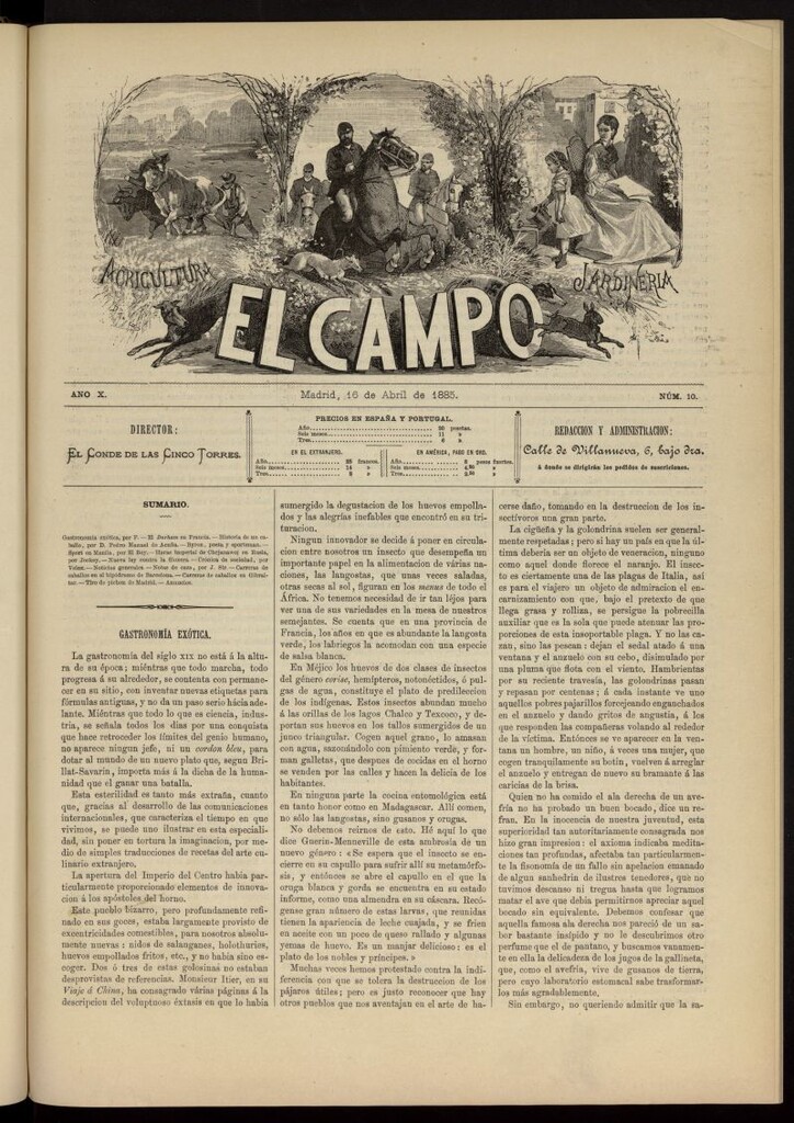 Miniatura de El Campo : agricultura, jardinería y sport del 16 de abril de 1885, nº 10