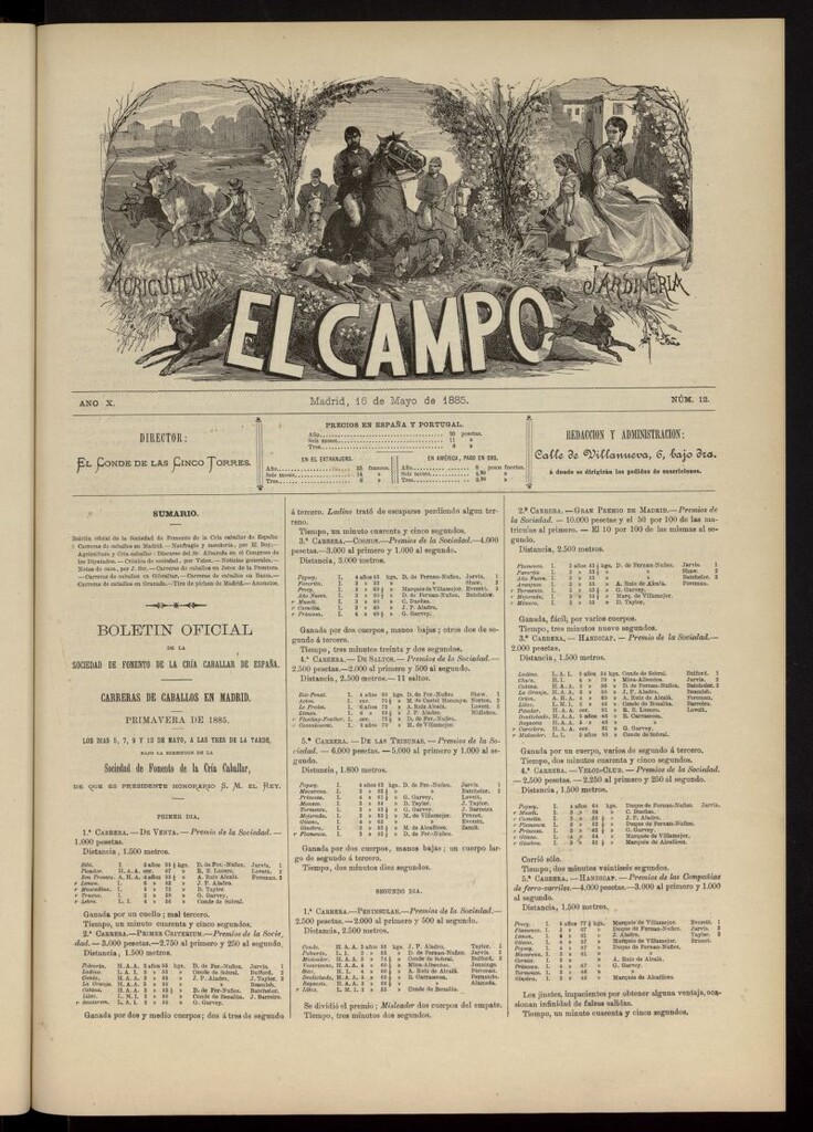 Miniatura de El Campo : agricultura, jardinería y sport del 16 de mayo de 1885, nº 12