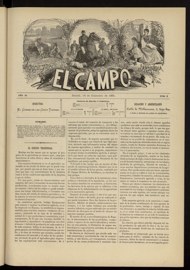 Miniatura de El Campo : agricultura, jardinería y sport del 16 de diciembre de 1885, nº 2