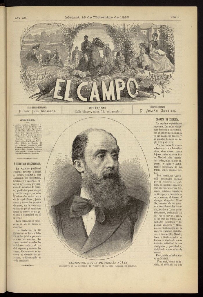 Miniatura de El Campo : agricultura, jardinería y sport del 16 de diciembre de 1886, nº 2