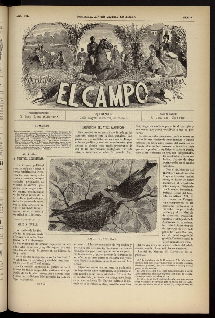 Miniatura de El Campo : agricultura, jardinería y sport del 1 de abril de 1887, nº 9